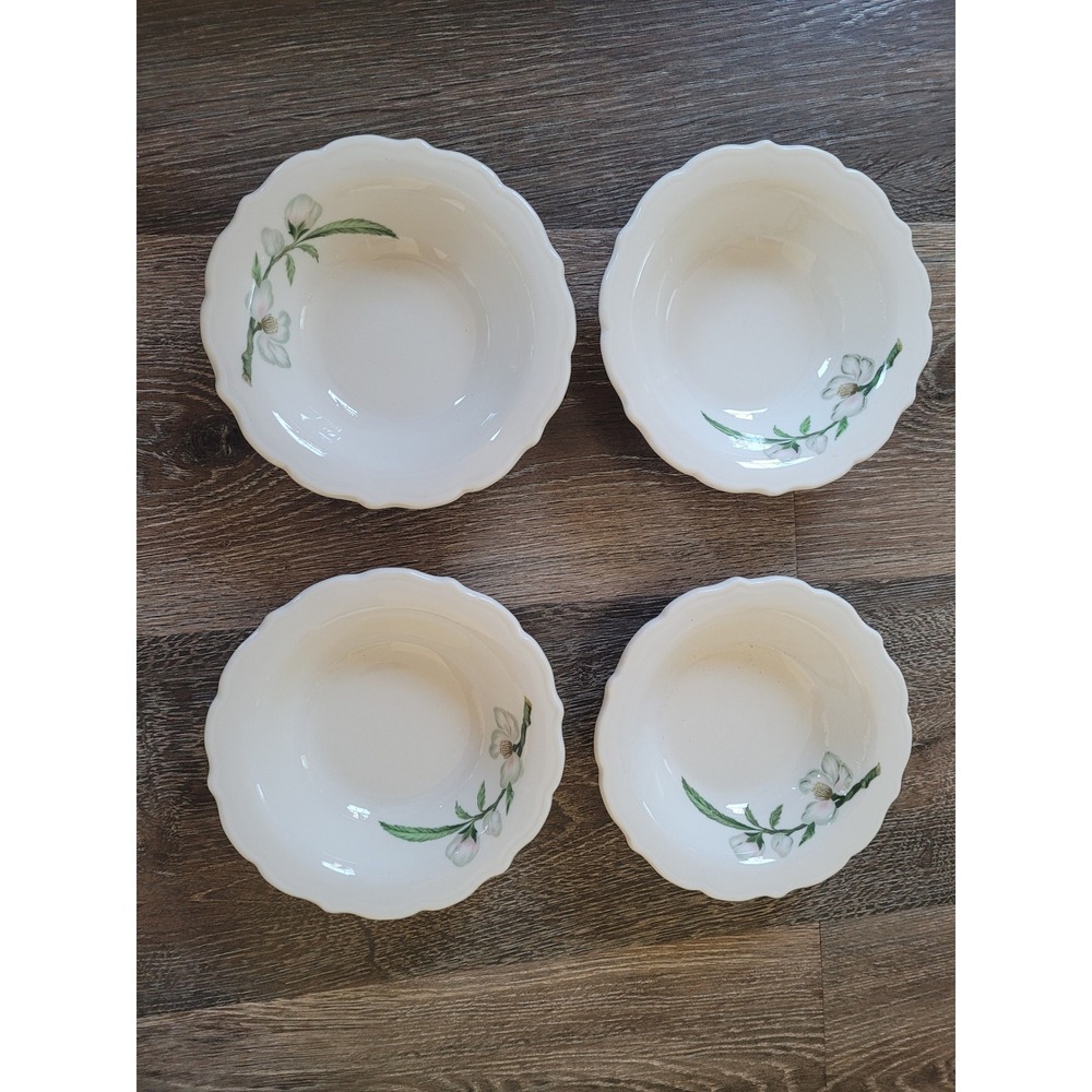 Vintage Syracuse China Fruit Bowls Apple Blossom Park Lane Mid-Century Modern x4